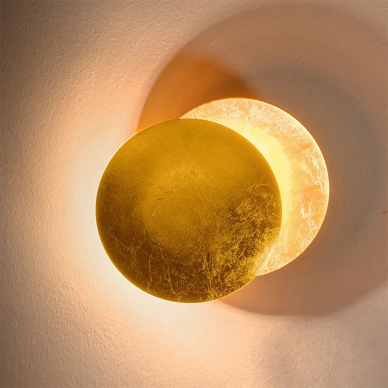 Applique LED ronde or cuivre moon eclipse - vue 3 sur 11