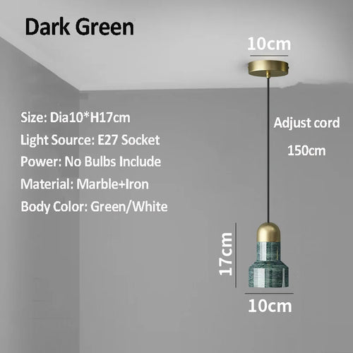 lustre nordique rétro en marbre de luxe led