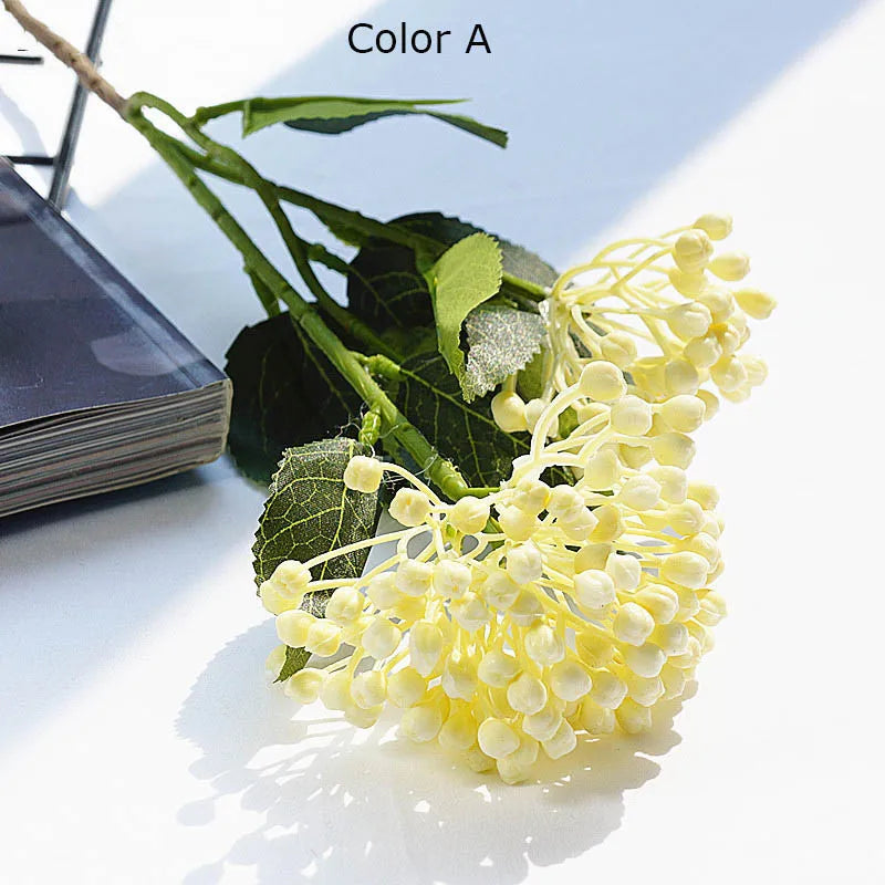 branche de baies d'hortensia artificielle pour décoration florale - vue 4 sur 11