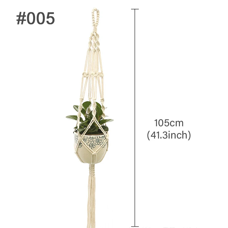 suspension macramé pour plantes et décoration murale naturelle - vue 15 sur 20