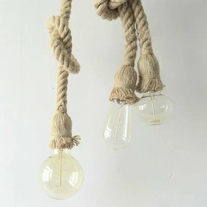 suspension vintage en corde de chanvre pour décoration intérieure