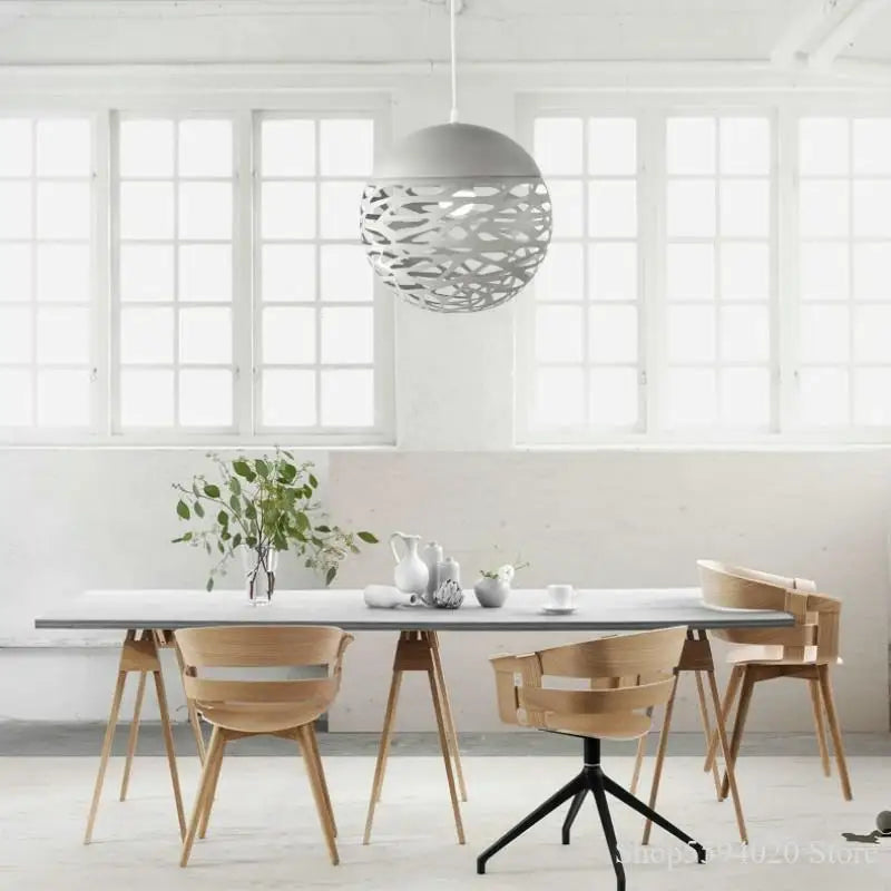 suspension led moderne en métal pour intérieur décoratif - vue 3 sur 8