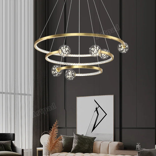 suspension en verre de luxe pour intérieur élégant