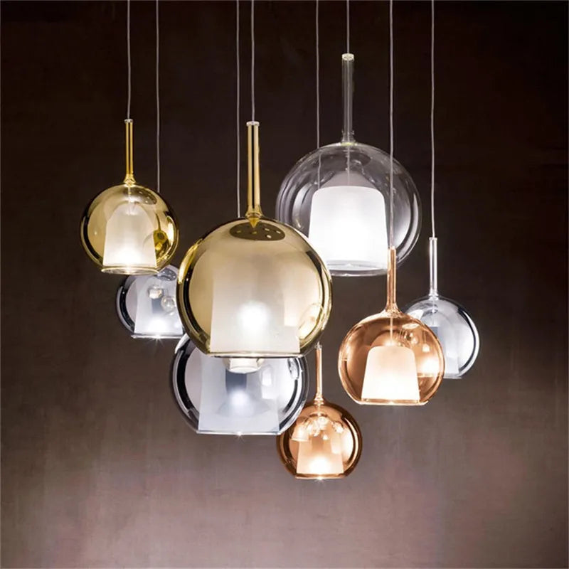 Suspension design moderne nordique en verre design penta glo