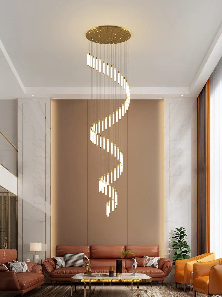 lustre led moderne en forme de branche pour maison et escalier - vue 5 sur 9