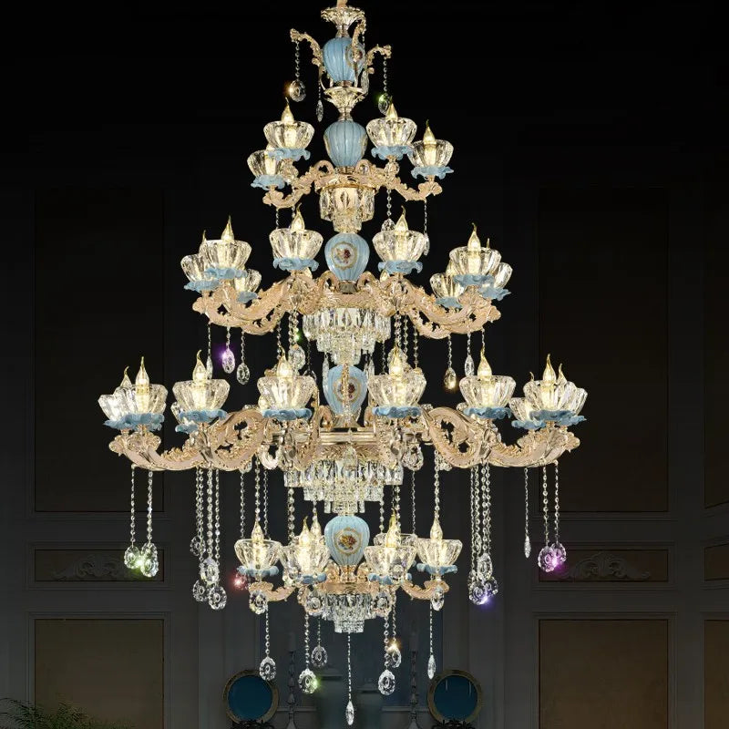 lustre moderne en cristal pour un éclairage élégant et raffiné - vue 2 sur 8