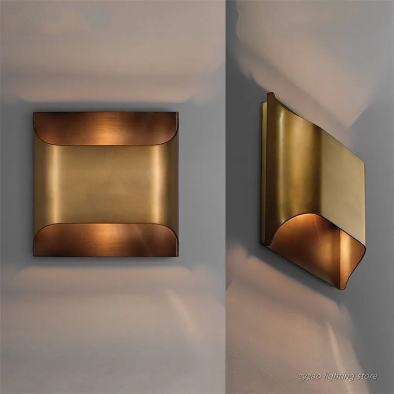 Applique murale de luxe en cuivre lampe de couloir d'hôtel moderne pour salon chambre lampes de chevet lumière de fond applique murale LED lumières