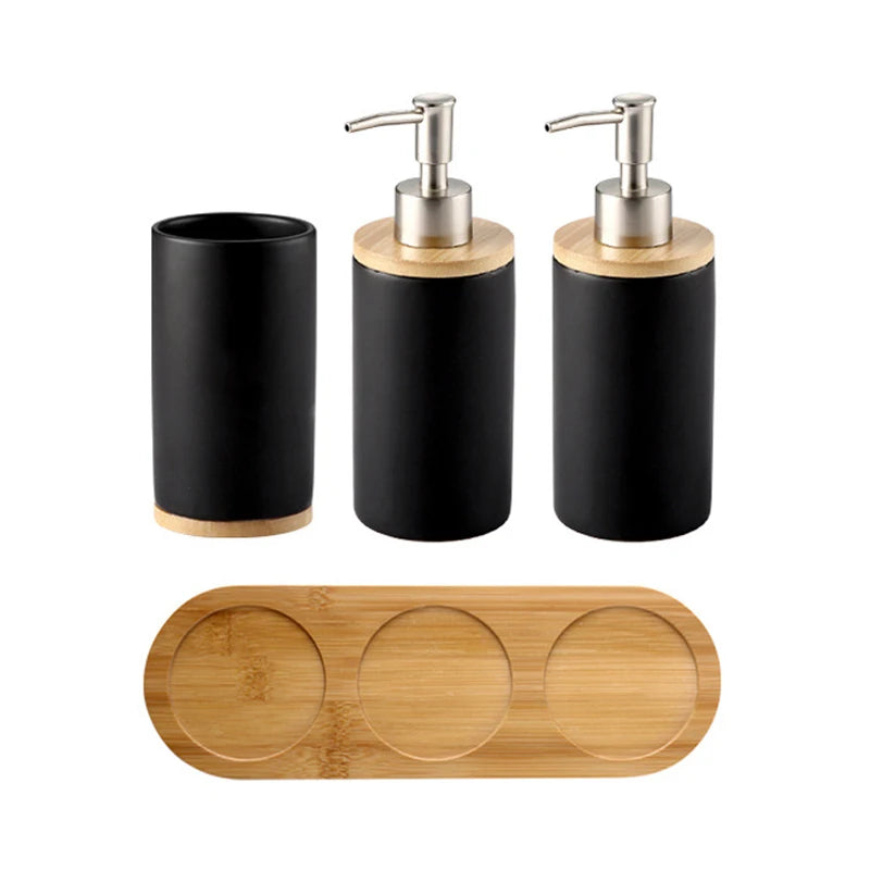 ensemble d'accessoires de salle de bain en céramique trois pièces design - vue 13 sur 21