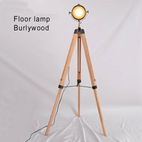 lampadaire nordique LED en bois massif pour intérieur moderne