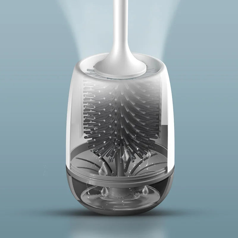 brosse de nettoyage murale à long manche en silicone