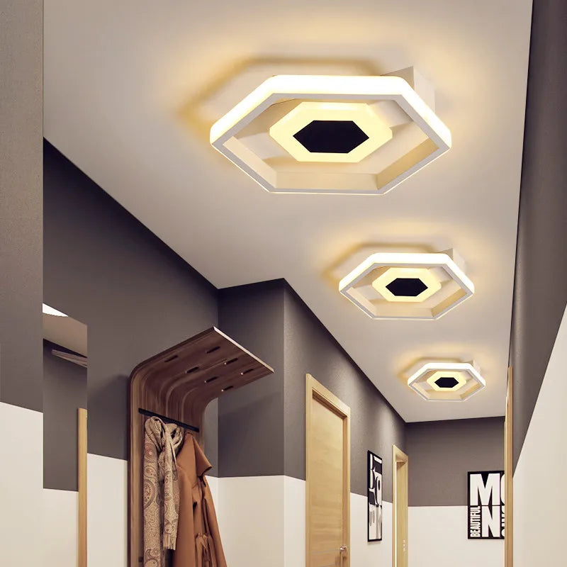 Acrylique Led allée plafonnier pour vestiaire couloir balcon Foyer éclairage lumières minces décoration maison lustre Luminaire - vue 4 sur 14