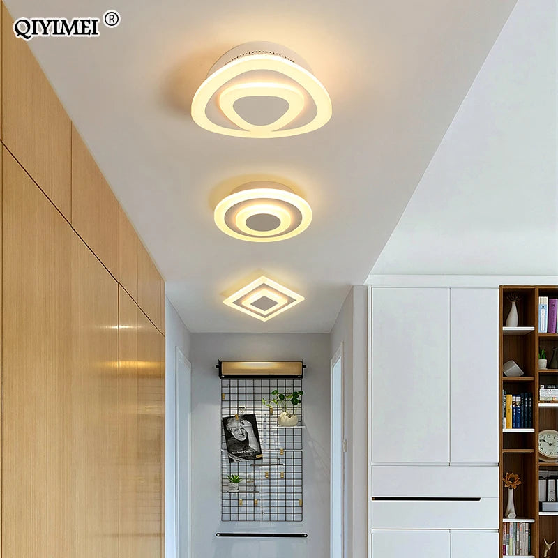 plafonnier led rond carré pour éclairage maison décoratif - vue 6 sur 15