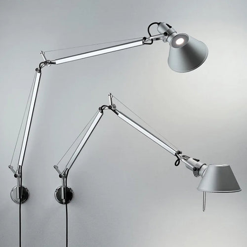 applique murale led moderne à bras long pliable et réglable pour lecture