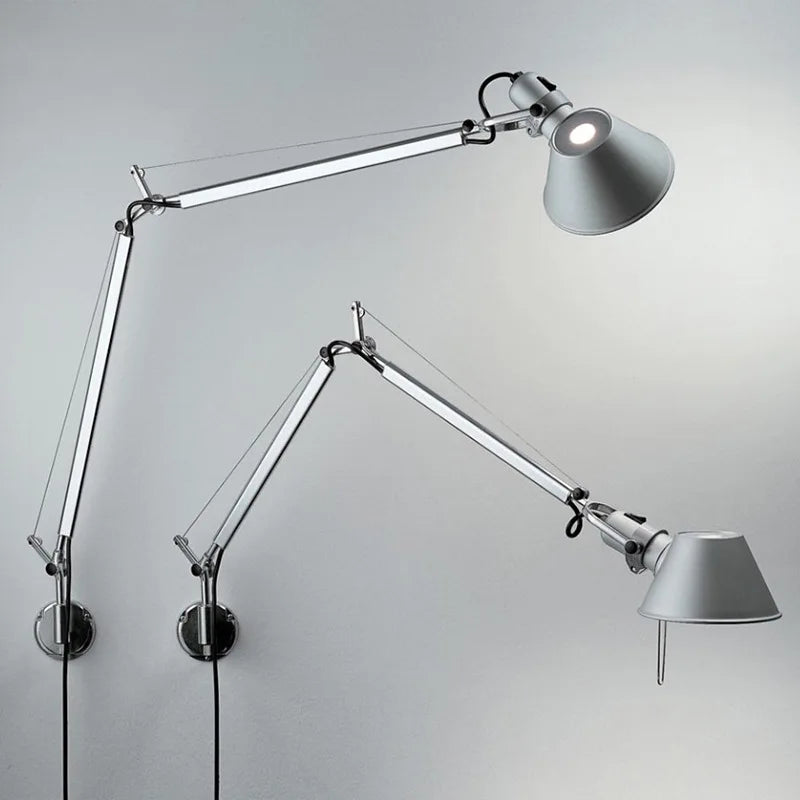 applique murale led moderne à bras long pliable et réglable pour lecture - vue 3 sur 16
