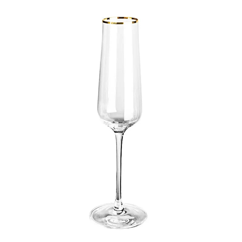 Flutes champagne design elegant verre souffle main - vue 5 sur 7