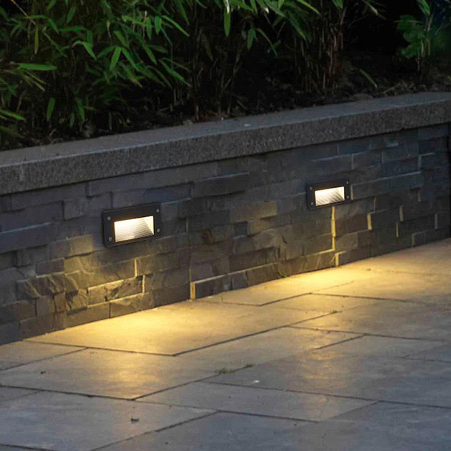 applique murale led étanche pour jardin et escaliers - vue 11 sur 14