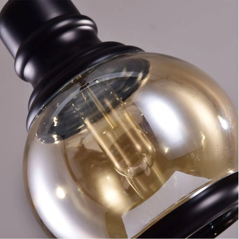 Suspension vintage en verre pour bouteille de vin style industriel - vue 7 sur 9