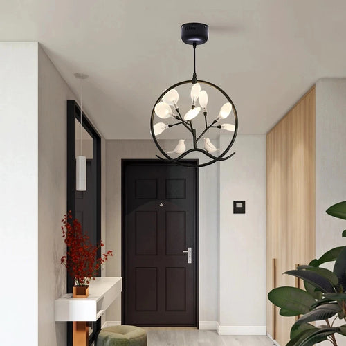 suspension en bois artisanale pour décoration intérieure moderne