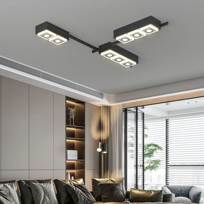 lustre moderne à leds pour éclairage intérieur et décoration - vue 6 sur 9