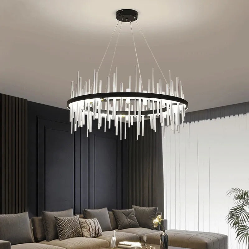lustre nordique simple en acrylique à haute transmission lumineuse