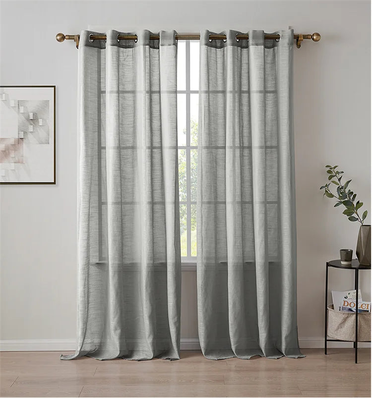 Voilage tulle translucide moderne sur mesure salon chambre - vue 3 sur 10
