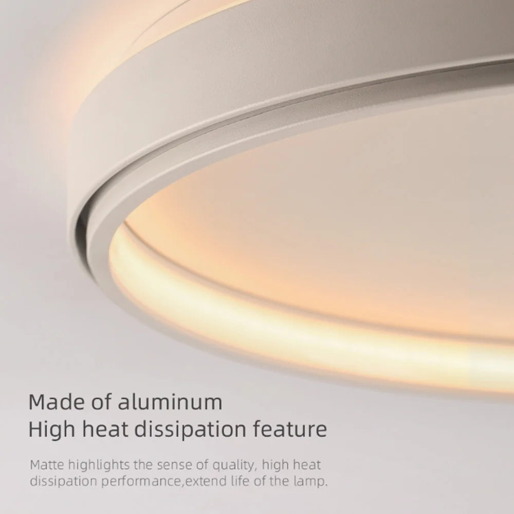 plafonnier led rond blanc - vue 5 sur 6