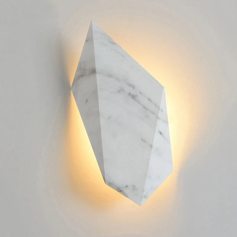 applique murale led nordique imitation pierre de bois pour hôtel - vue 4 sur 8