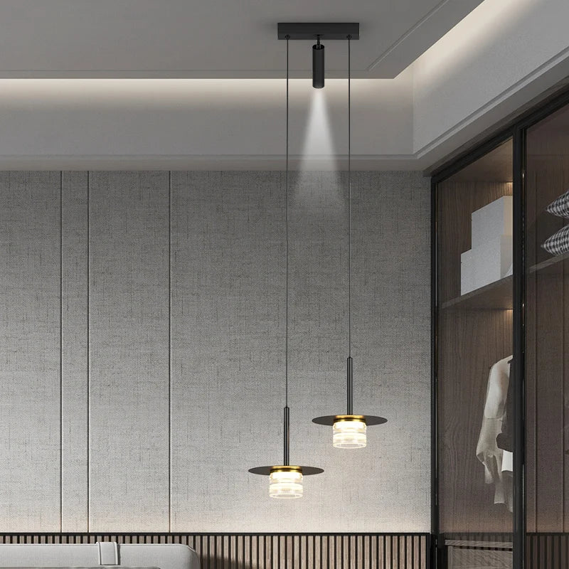suspension de chevet luxe minimaliste petit lustre moderne