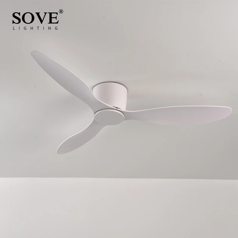 SOVE ventilateurs de plafond modernes à plancher bas sans lumière DC 30W ventilateur de plafond avec télécommande maison ventilateur de plafond Simple pas de lumières 220V