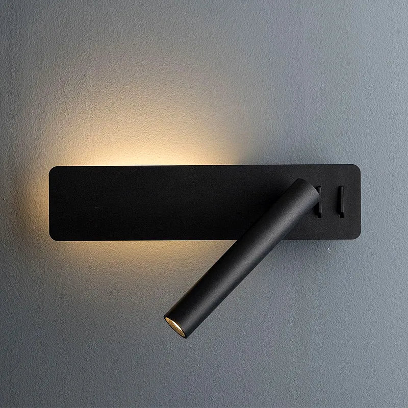 Applique murale led rotative 6w 3w chambre tête lit livre nuit - vue 3 sur 8