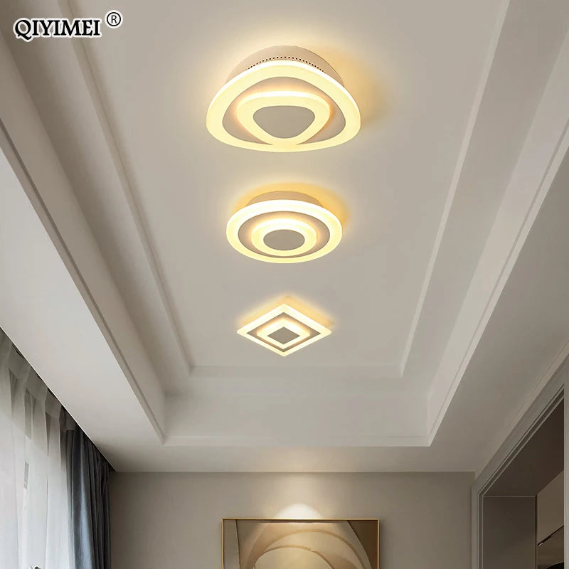plafonnier led rond carré pour éclairage maison décoratif - vue 4 sur 15