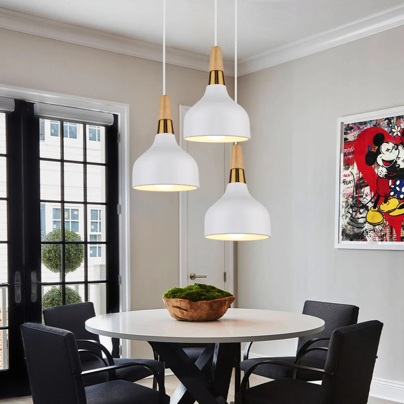 luminaire suspendu led moderne nordique en aluminium rétro