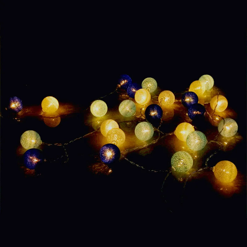 guirlande lumineuse en coton à LED pour décorations festives et mariage - vue 7 sur 16