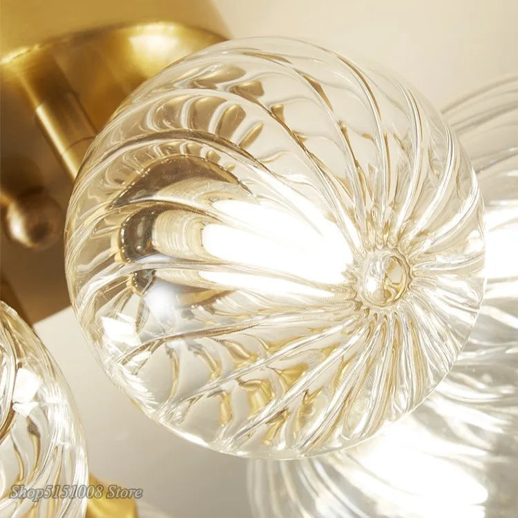 Lampe plafonnier verre boule magique - vue 6 sur 9