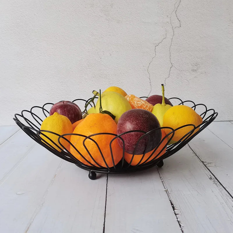 panier de rangement doré à deux niveaux décoratif pour fruits et gâteaux - vue 6 sur 8