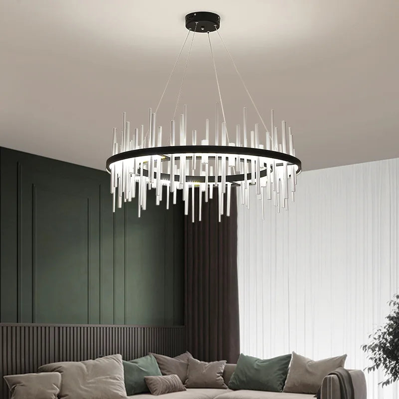 lustre nordique simple en acrylique à haute transmission lumineuse
