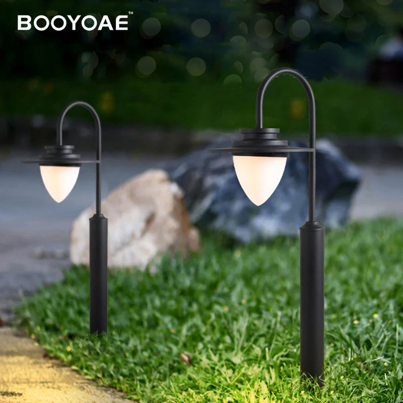 Lampadaire extérieur de pelouse pour jardin moderne en aluminium - vue 3 sur 8