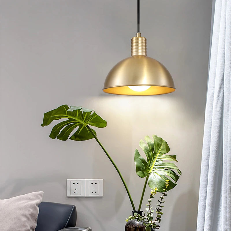 Nordique E27 led lumières or lustres modernes pour chambre cuisine salon loft lampe suspendue étude décoration de la maison luminaire - vue 5 sur 12