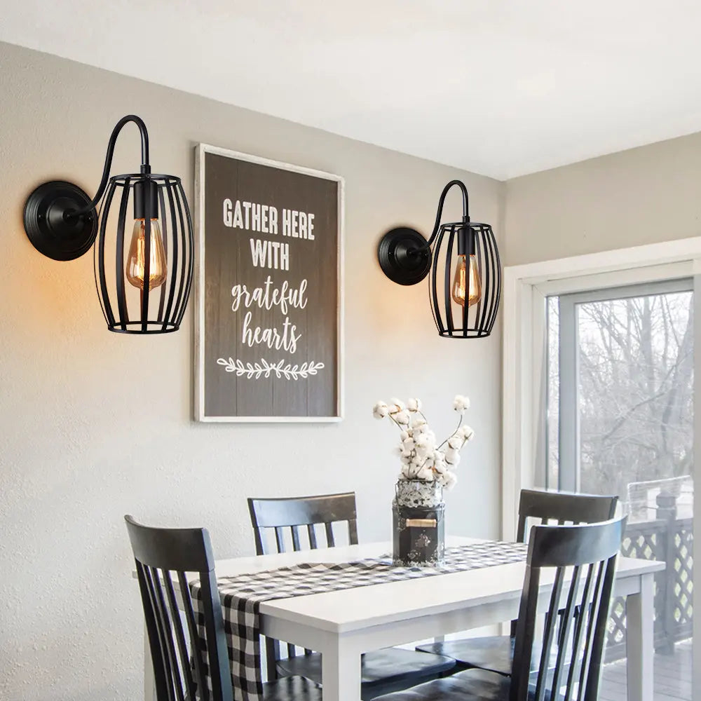 Vintage industriel applique rétro Loft applique murale abat-jour Cage garde applique moderne Restaurant décor à la maison luminaires LED