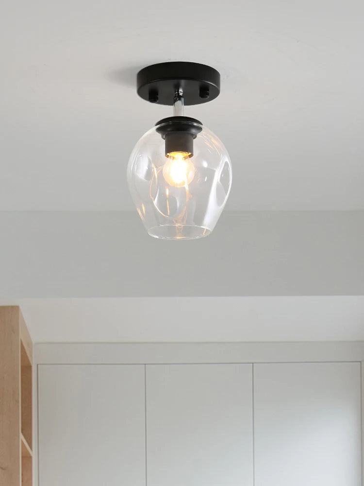 Nordic simple porch hall lamp entering the house, sun table lamp, modern simple corridor lamp, sky lantern, small ceiling lamp - vue 5 sur 11