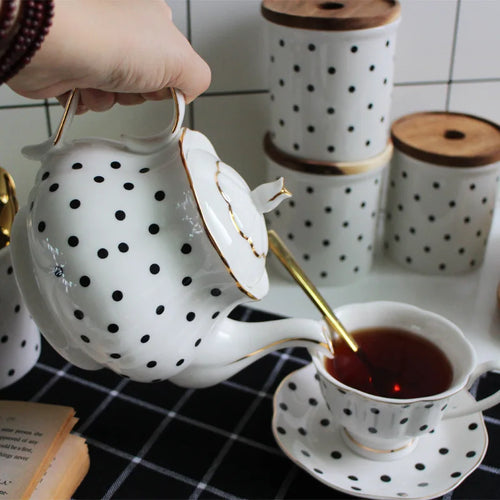 Service a the anglais porcelaine motifs peints main