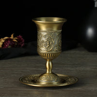 Verre à vin rétro alliage style antique décoration