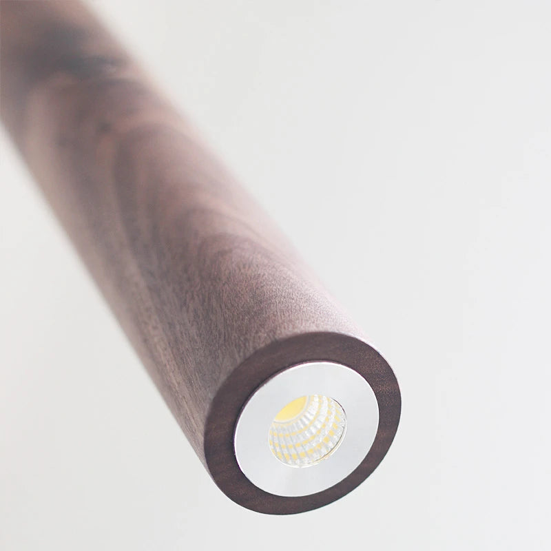 suspension modernes en bois avec éclairage led intérieur - vue 4 sur 8