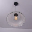 Suspension demi boule en laiton et verre transparent