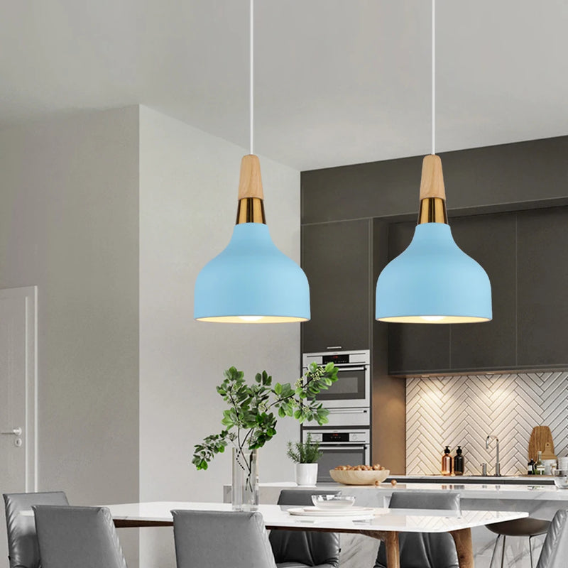 luminaire suspendu led moderne nordique en aluminium rétro