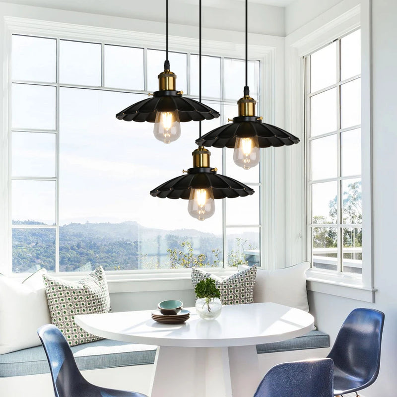lustre vintage loft suspension lampe industrielle rétro salon