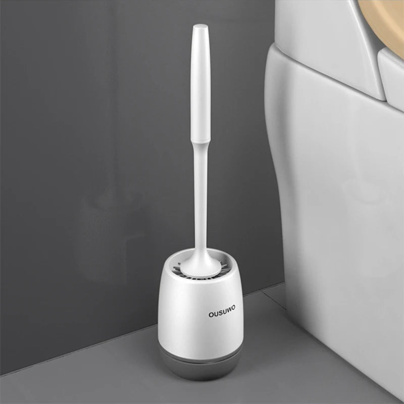 brosse de nettoyage murale à long manche en silicone