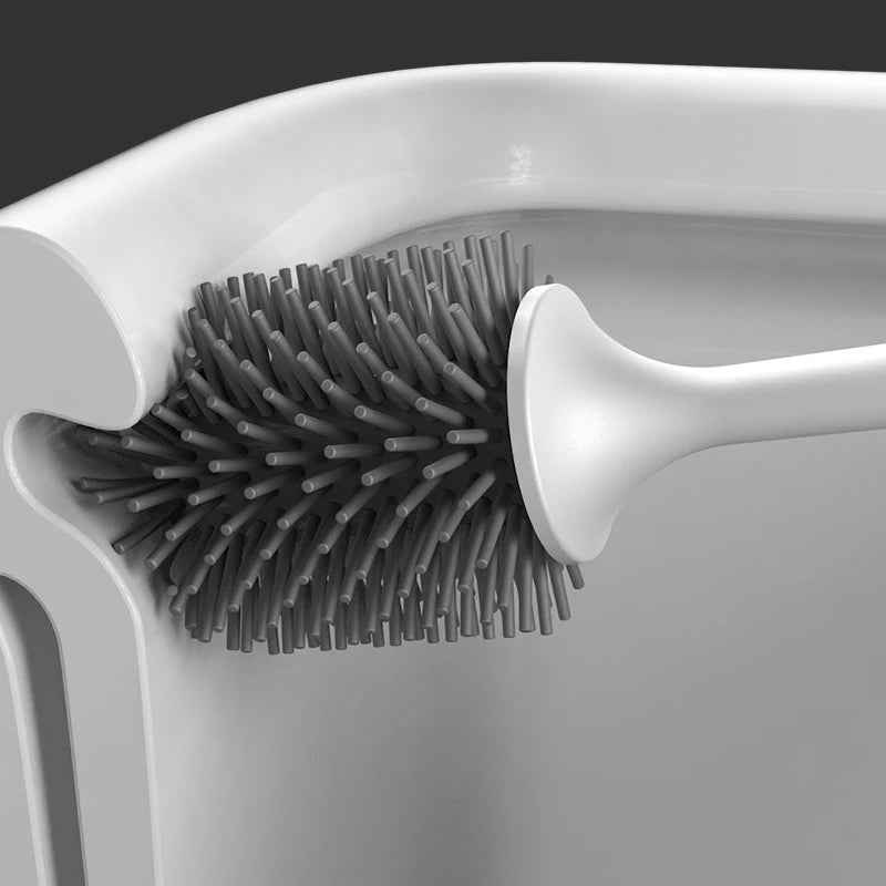 brosse de nettoyage murale à long manche en silicone