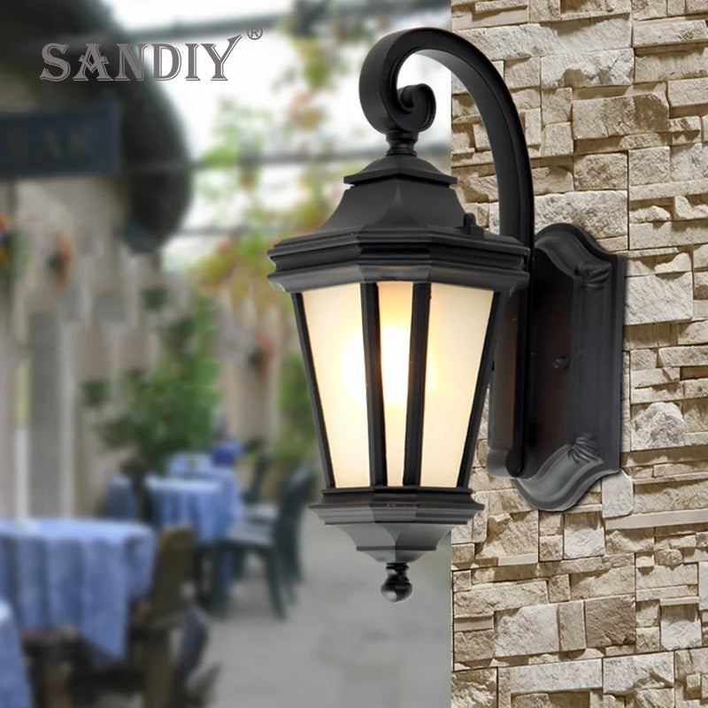 SANDIY Vintage applique murale extérieure IP65 étanche applique pour maison porte porche Villa jardin rétro extérieur applique E27/E26