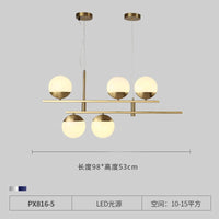 lustre moderne en verre à LED design créatif pour intérieur élégant